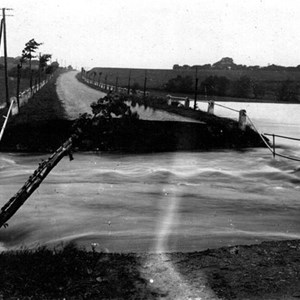 Oversvømmelse 1931 på vejen mellem Rødding og Foldingbro
