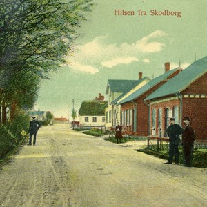 Skodborg Søndergade - set mod syd, 1909