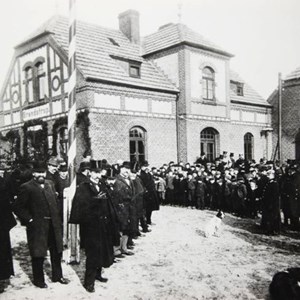 Indvielse af Brændstrup Amtsbanegård 3. marts 1899