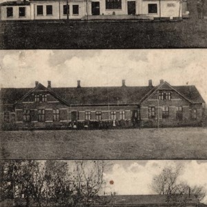 Mejeri, skole og købmand i Eskelund, 1910-1930