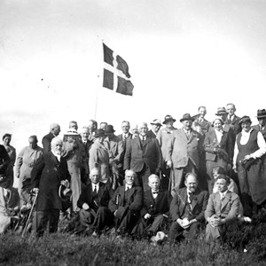 Skibelundforeningen på udflugt til Kloppenborglund Plantage 15. juli 1935 (B 3182)